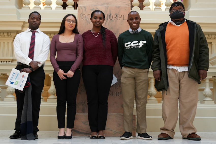 EXCEL students at Georgia State Capitol building.